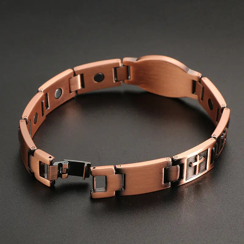 Copper Bracelet for Women & Men Ultra Strength Magnetic 3500 Gauss Pure Copper Hypoallergenic Adjustable Stack Bangle Perfect Wellness Jewelry Gift for Relieving Joint Pain
