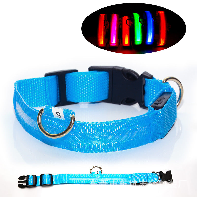 LED Luminous Dog Collar USB Rechargeable, Adjustable Night Safety Glow Collar for Pets