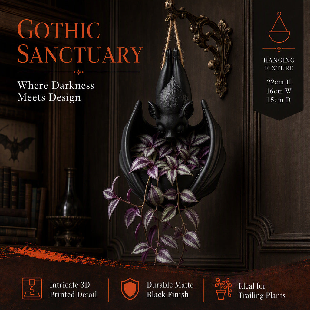 Hanging Bat Plant Pot – Creepy Gothic Planter