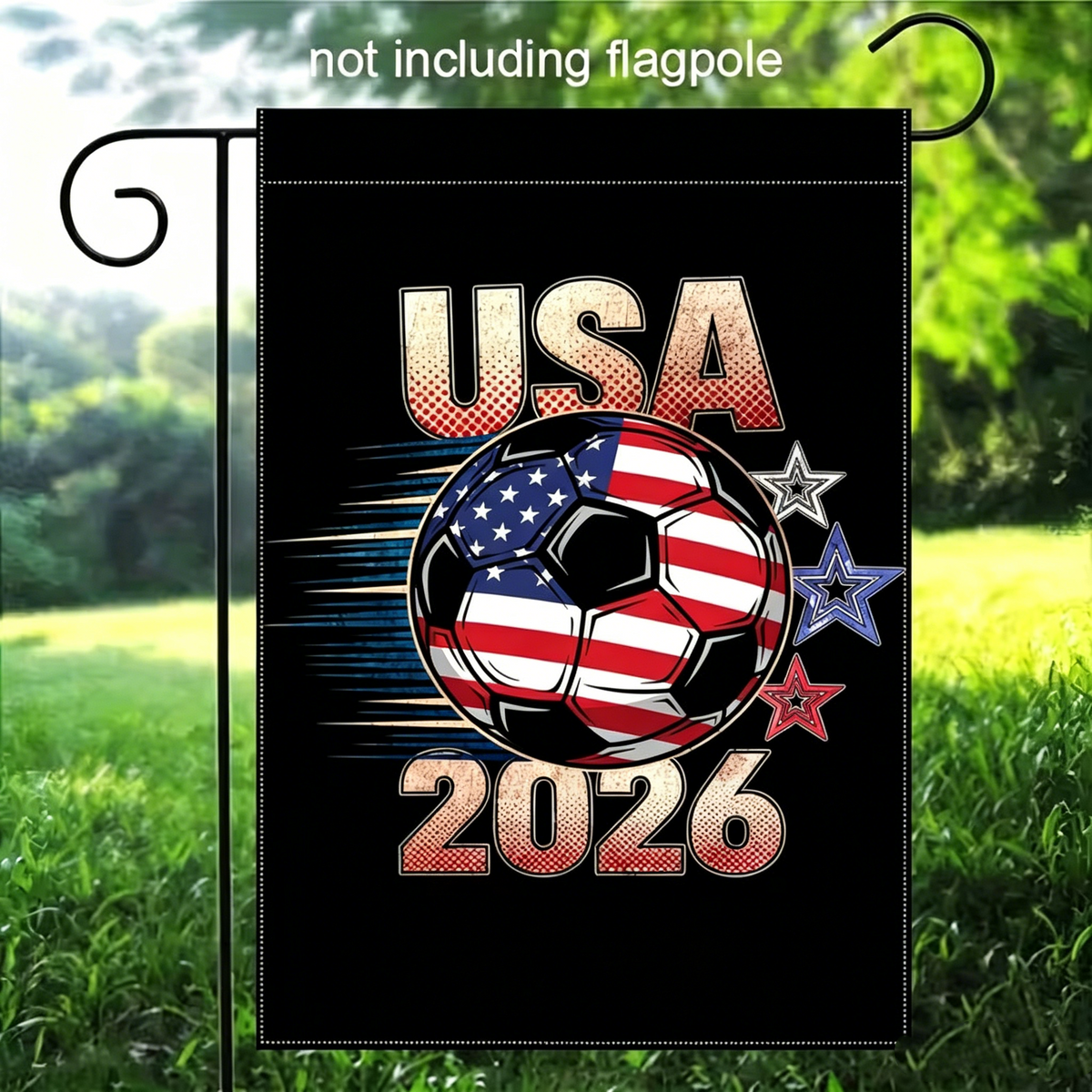 2026 Football Fever Soccer Garden Flag – Personalized USA Football Decorative Yard Banner for Outdoor Home Decor and Sports Fans