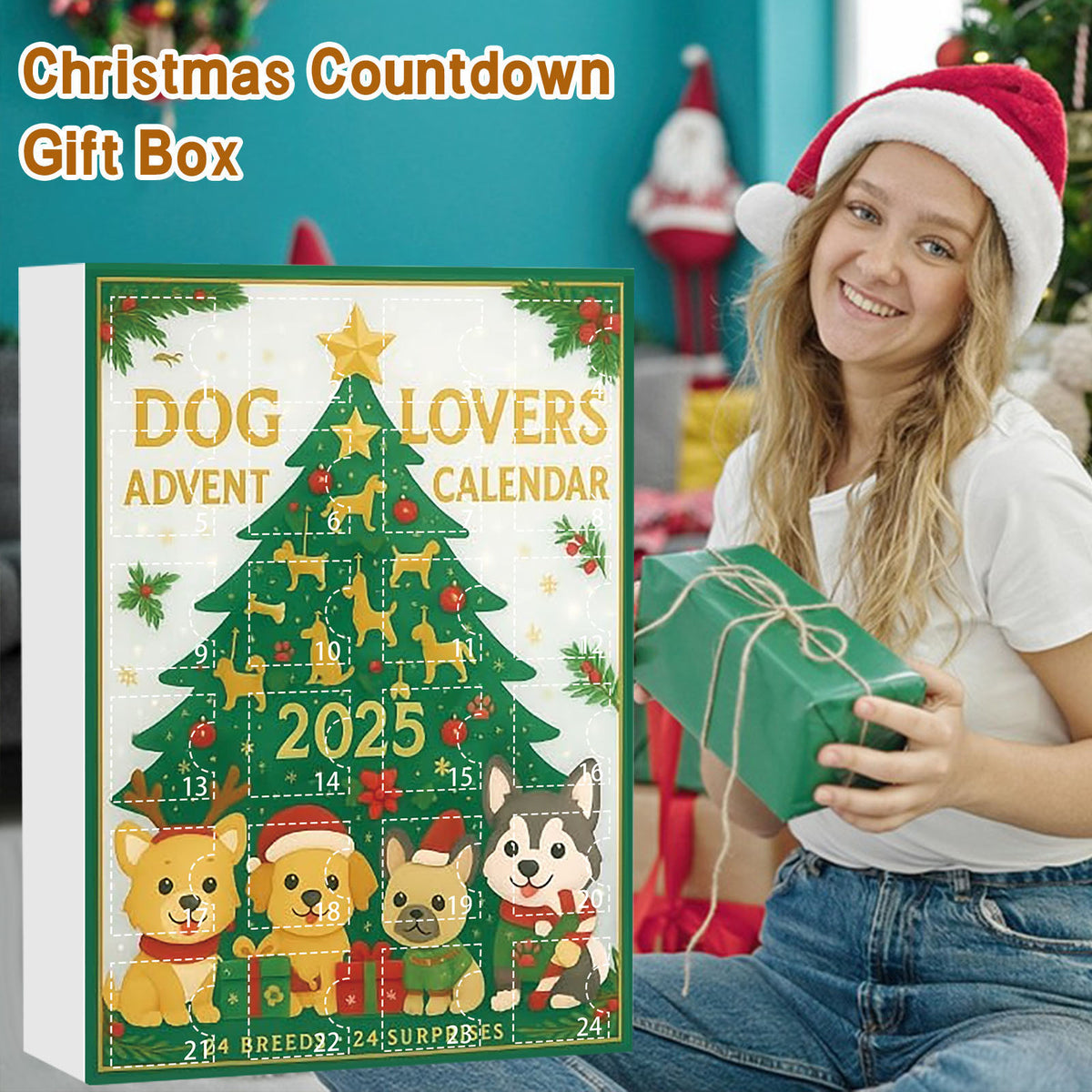 Dog Acrylic Ornament Advent Calendar Christmas Blind Box Christmas Tree Ornaments